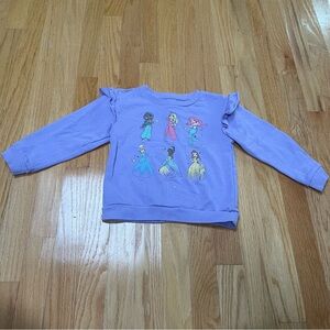 Jumping beans Disney Princess ruffled long sleeve crew neck sweatshirt, size 4T